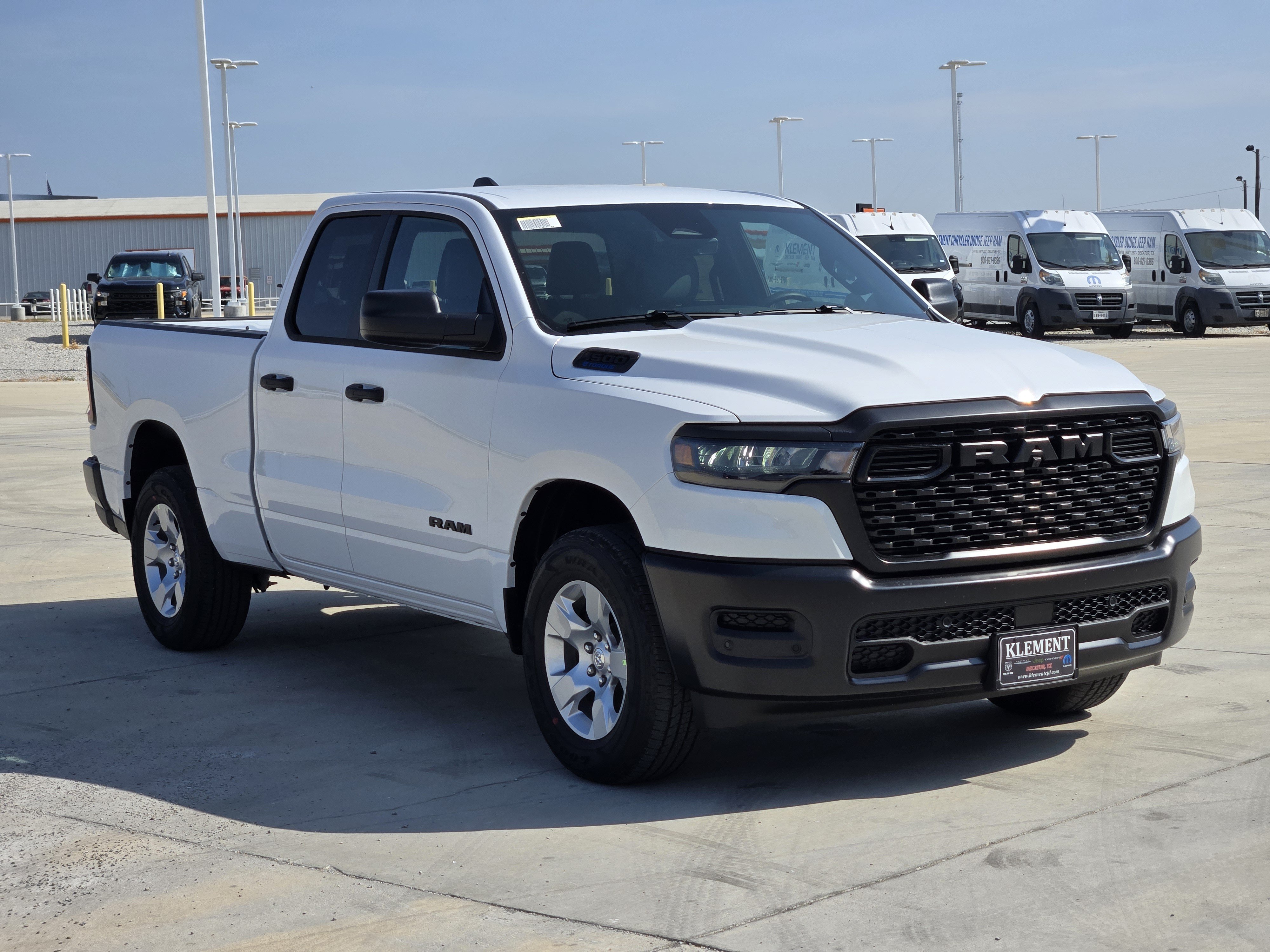 New 2026 Bright White Clear-Coat Exterior Paint RAM Tradesman Quad Cab 4x4 6