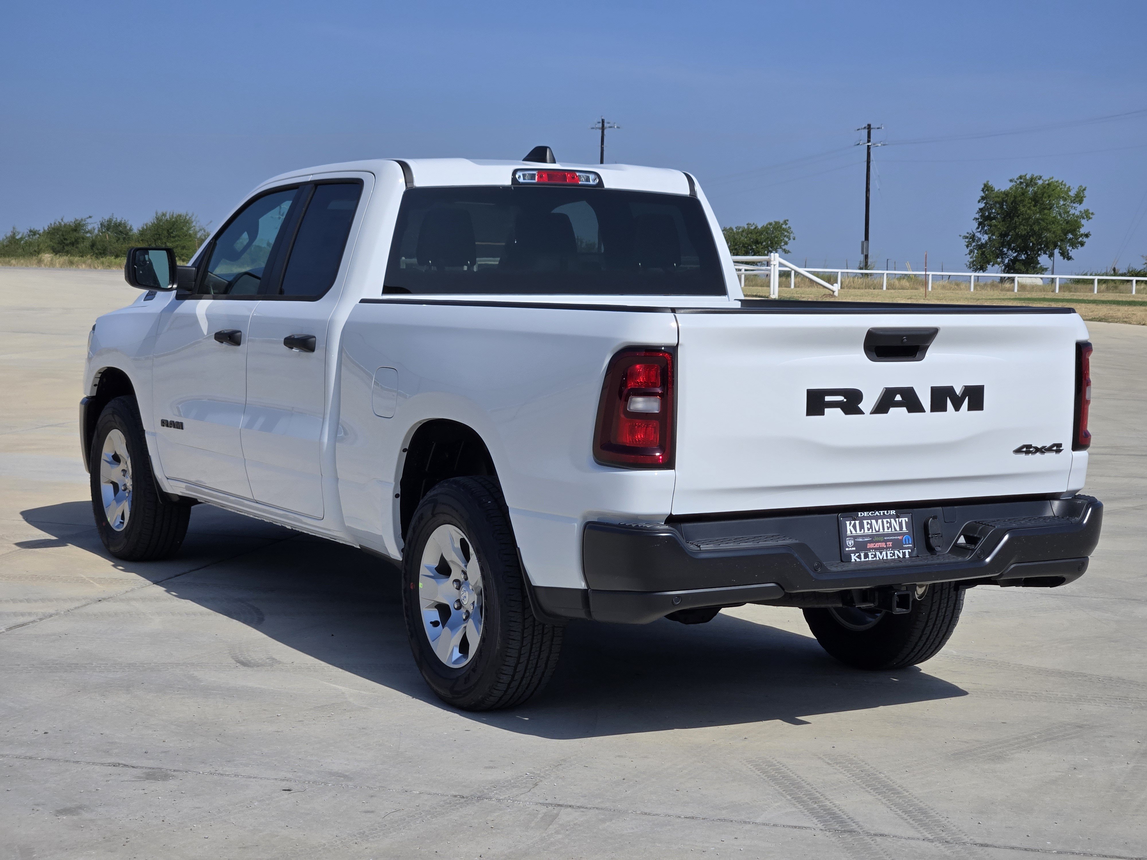 New 2026 Bright White Clear-Coat Exterior Paint RAM Tradesman Quad Cab 4x4 6