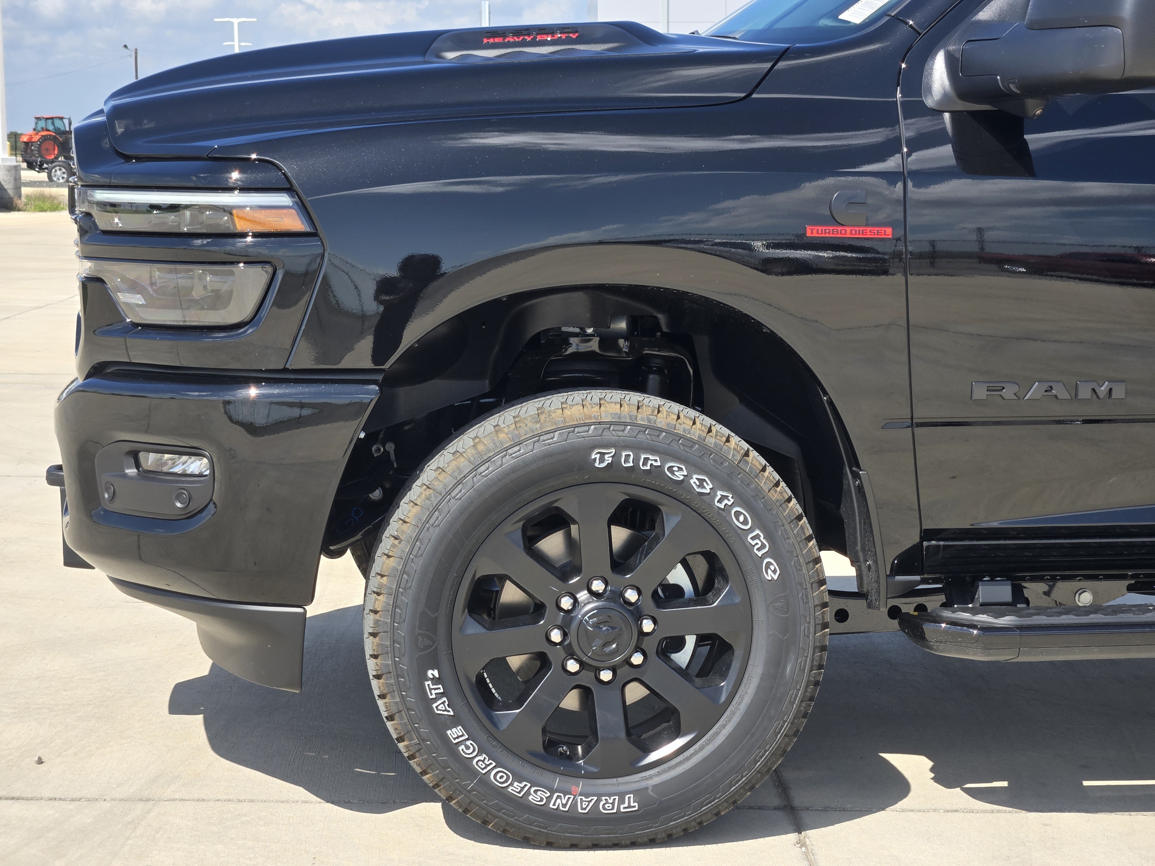 New 2026 Diamond Black Crystal Pearl-Coat Exterior Paint RAM Laramie Mega Cab 4x4 6