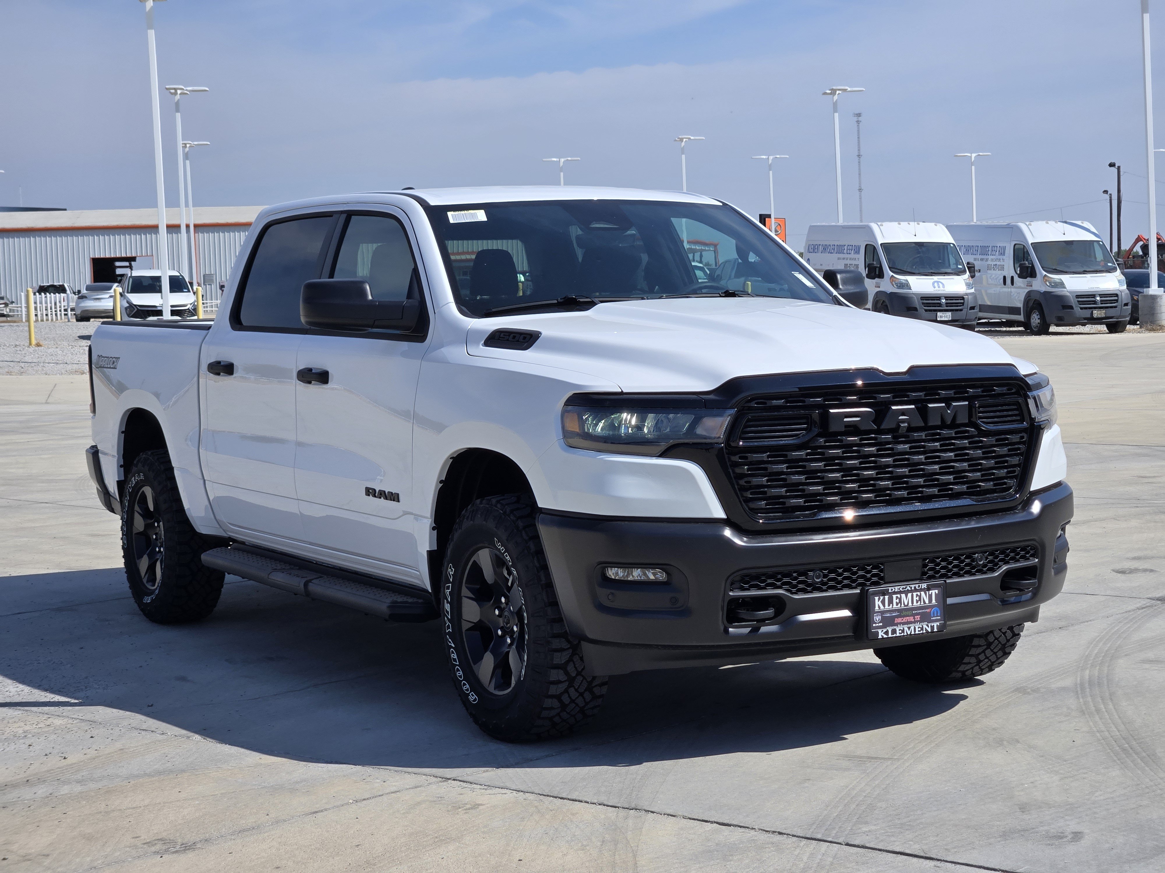 New 2026 Bright White Clear-Coat Exterior Paint RAM Warlock Crew Cab 4x4 5