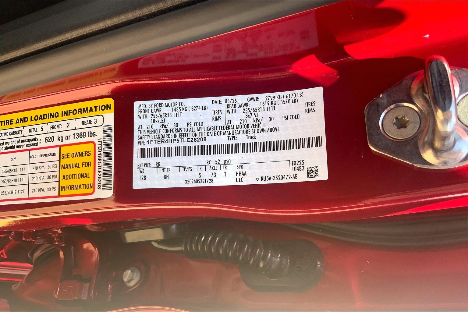 2026 Ford Ranger XLT Ruby Red Metallic Tinted Clearcoat at Lufkin Ford