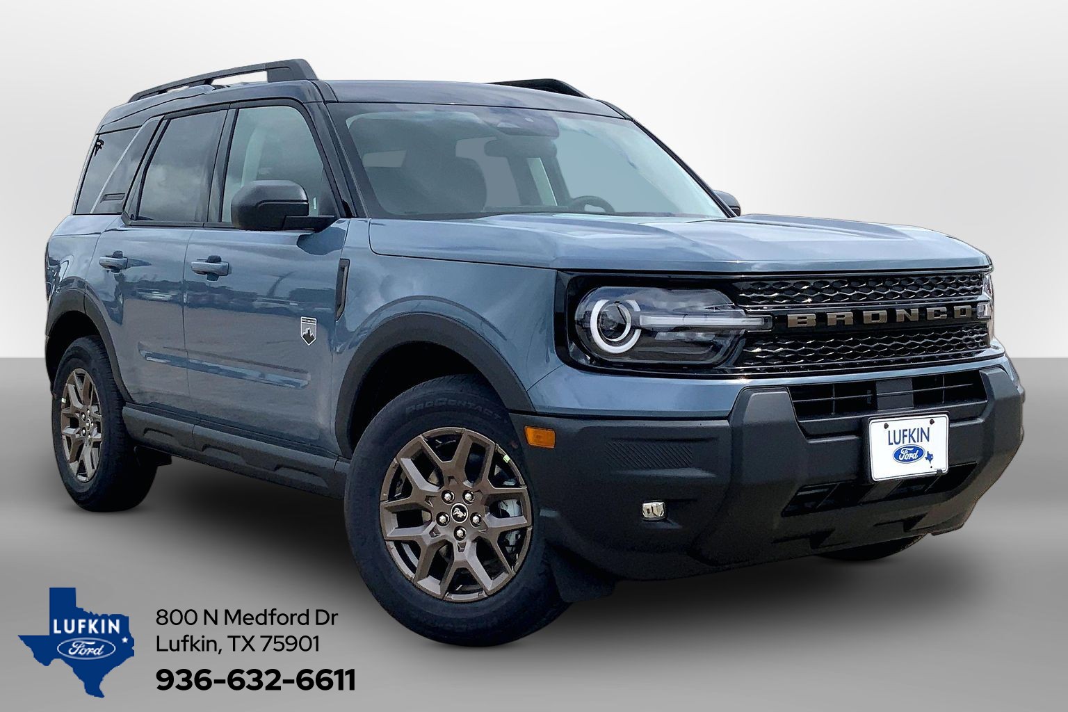 2026 Ford Bronco Sport Big Bend Azure Gray Metallic Tri-Coat at Lufkin Ford