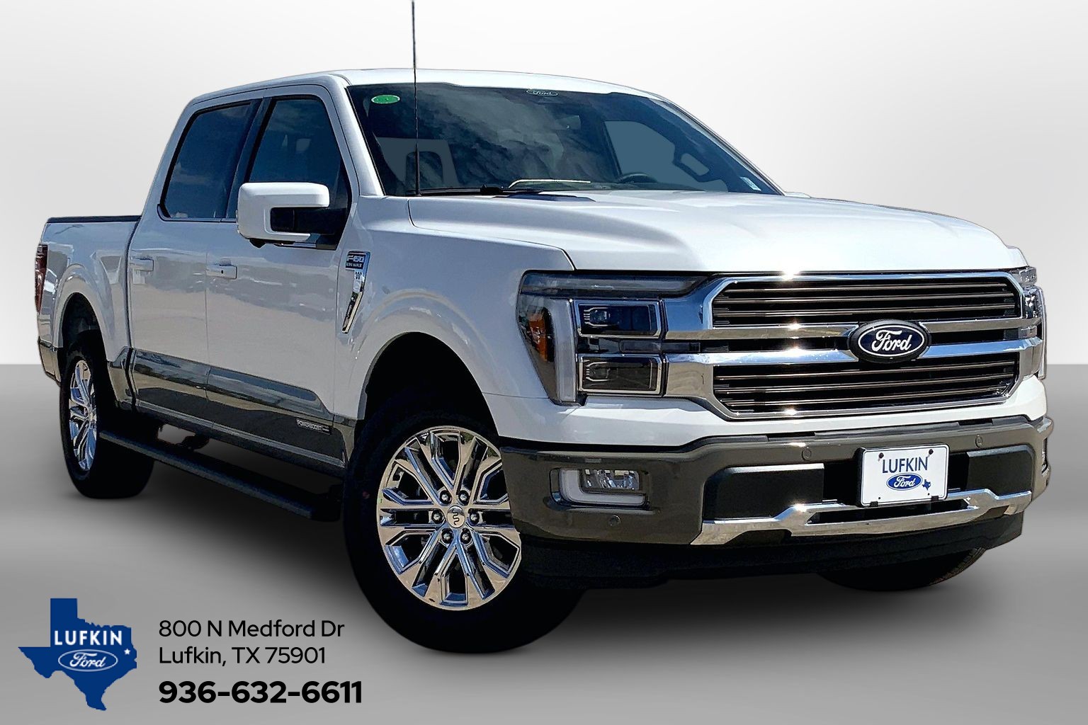 2026 Ford F-150 King Ranch Star White Metallic Tri-Coat at Lufkin Ford