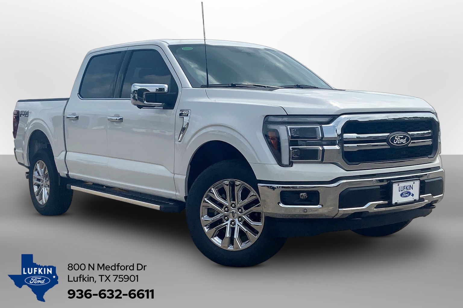 2026 Ford F-150 LARIAT Star White Metallic Tri-Coat at Lufkin Ford