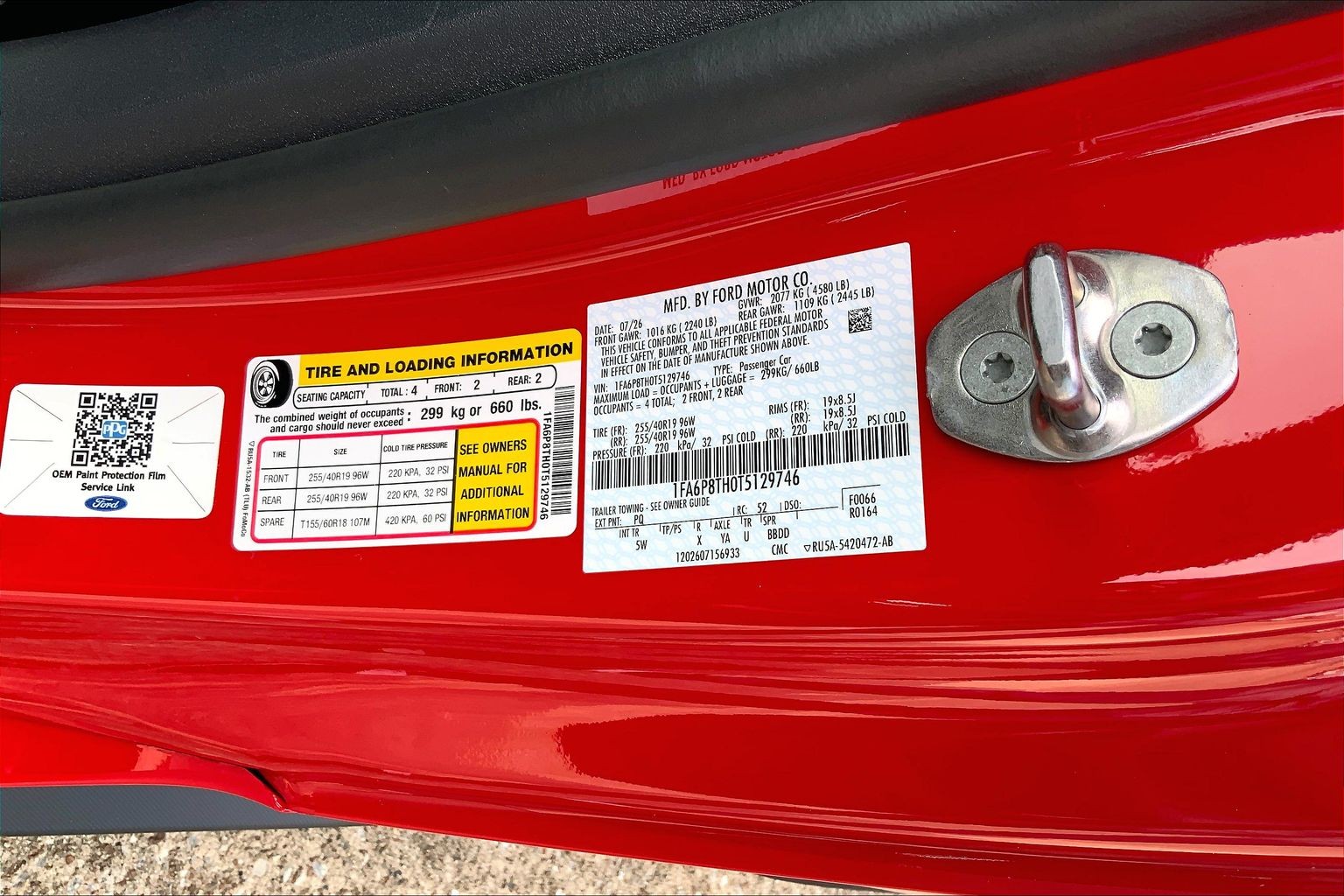 2026 Ford Mustang EcoBoost Premium Fastback Race Red at Lufkin Ford