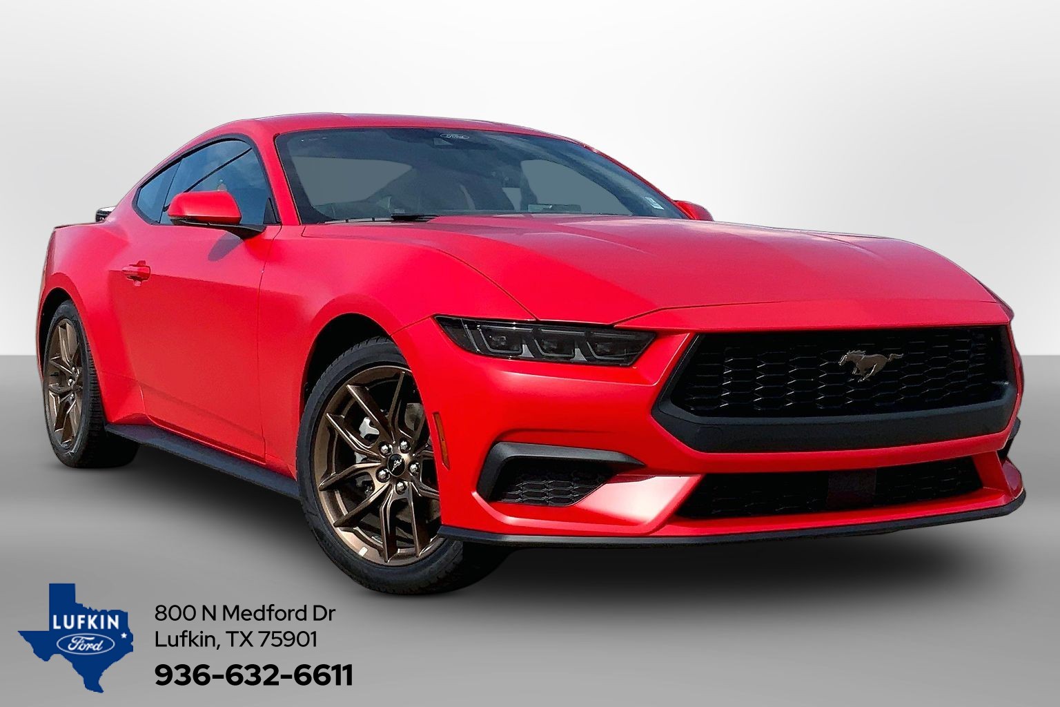 2026 Ford Mustang EcoBoost Premium Fastback Race Red at Lufkin Ford