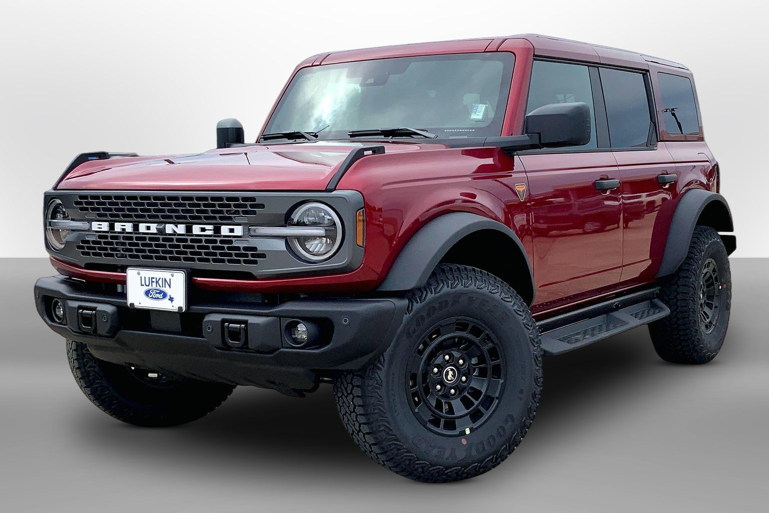 2026 Ford Bronco Badlands Ruby Red Metallic Tinted Clearcoat at Lufkin Ford
