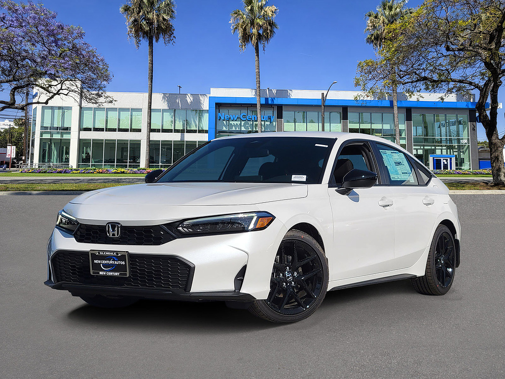 Platinum White Pearl 2026 Honda Civic Hatchback Hatchback Front-Wheel Drive Continuously Variable Transmission