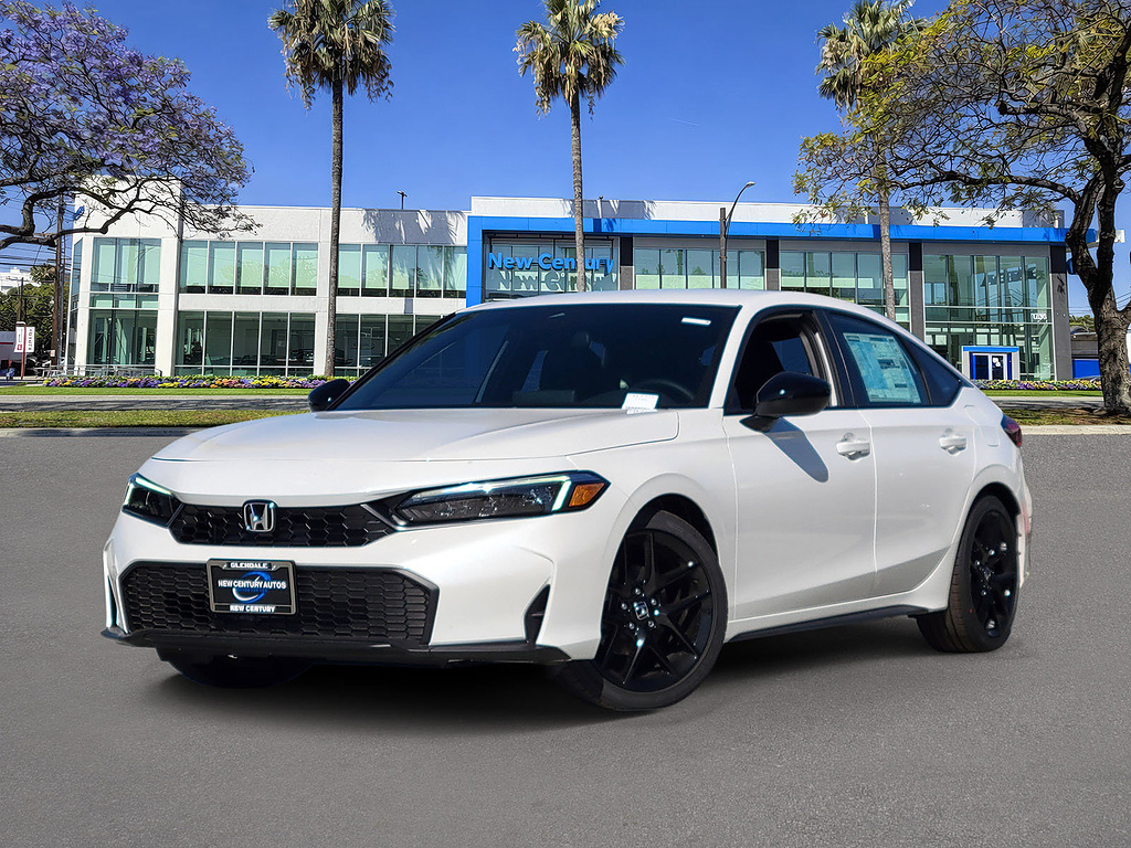 Platinum White Pearl 2026 Honda Civic Hatchback Hatchback Front-Wheel Drive Continuously Variable Transmission