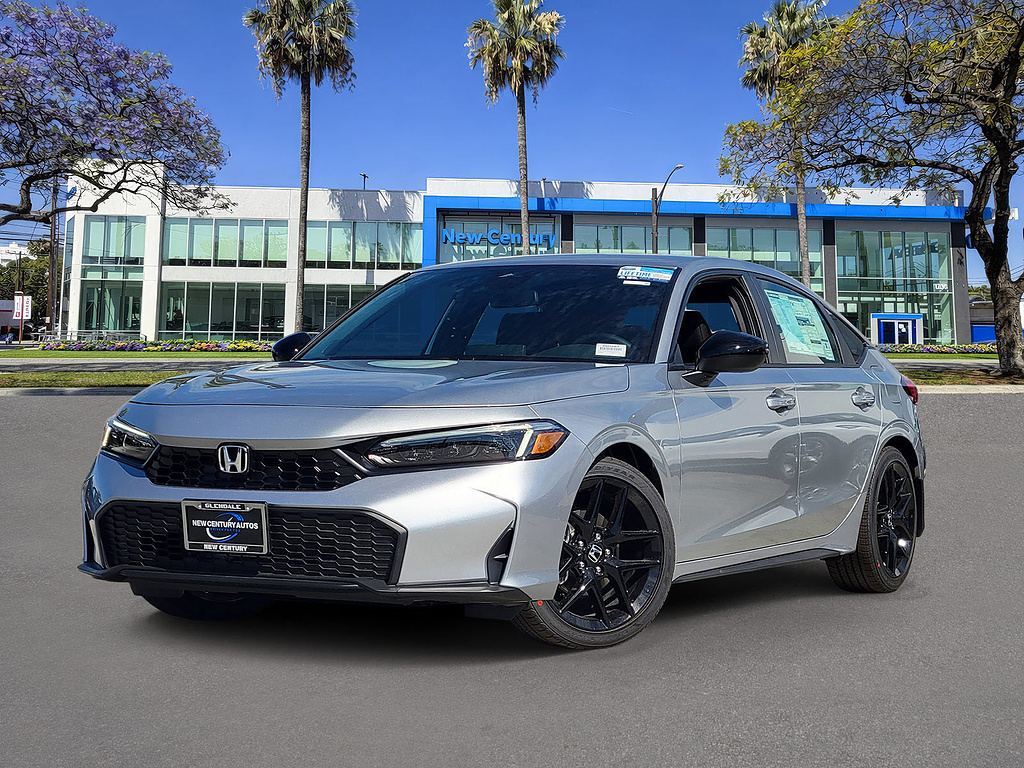 Solar Silver Metallic 2026 Honda Civic Hatchback Hatchback Front-Wheel Drive Continuously Variable Transmission
