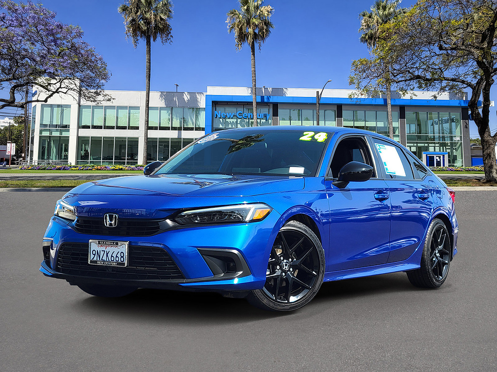B-593M/AEGEAN BLUE 2024 Honda Civic Sedan Front-Wheel Drive 7-Speed CVT