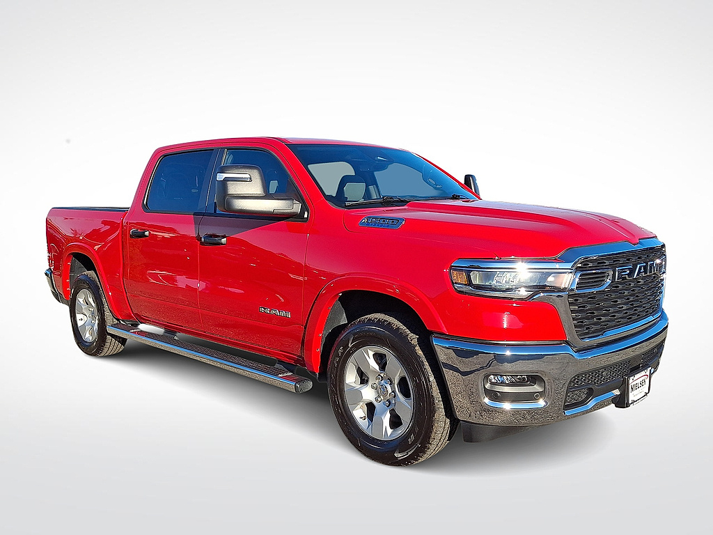 Flame Red Clear Coat 2025 RAM 1500 Pickup Truck Four-Wheel Drive 8-Speed Automatic