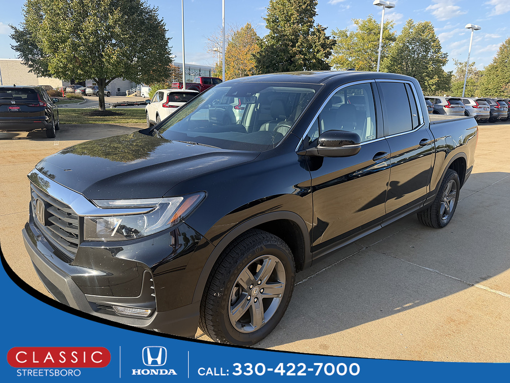 Crystal Black Pearl 2023 Honda Ridgeline Pickup Truck All-Wheel Drive 9-Speed Automatic
