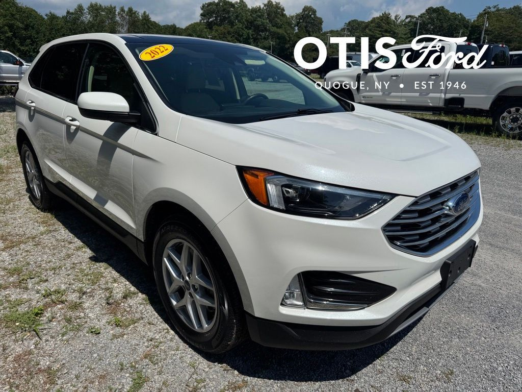 Star White Metallic Tri-Coat 2022 Ford Edge SUV / Crossover All-Wheel Drive 8-Speed Automatic