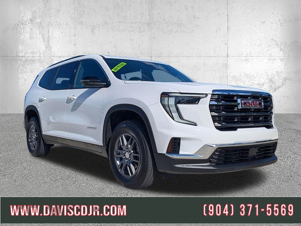 Summit White 2025 GMC Acadia SUV / Crossover Front-Wheel Drive 8-Speed Automatic