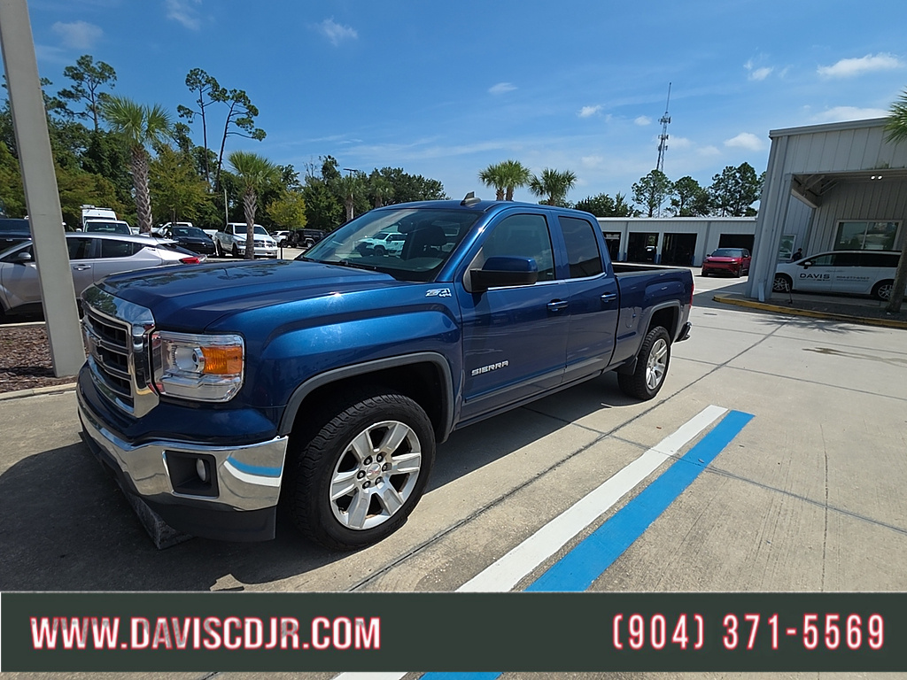 Stone Blue Metallic 2015 GMC Sierra 1500 Pickup Truck Four-Wheel Drive 6-Speed Automatic Overdrive