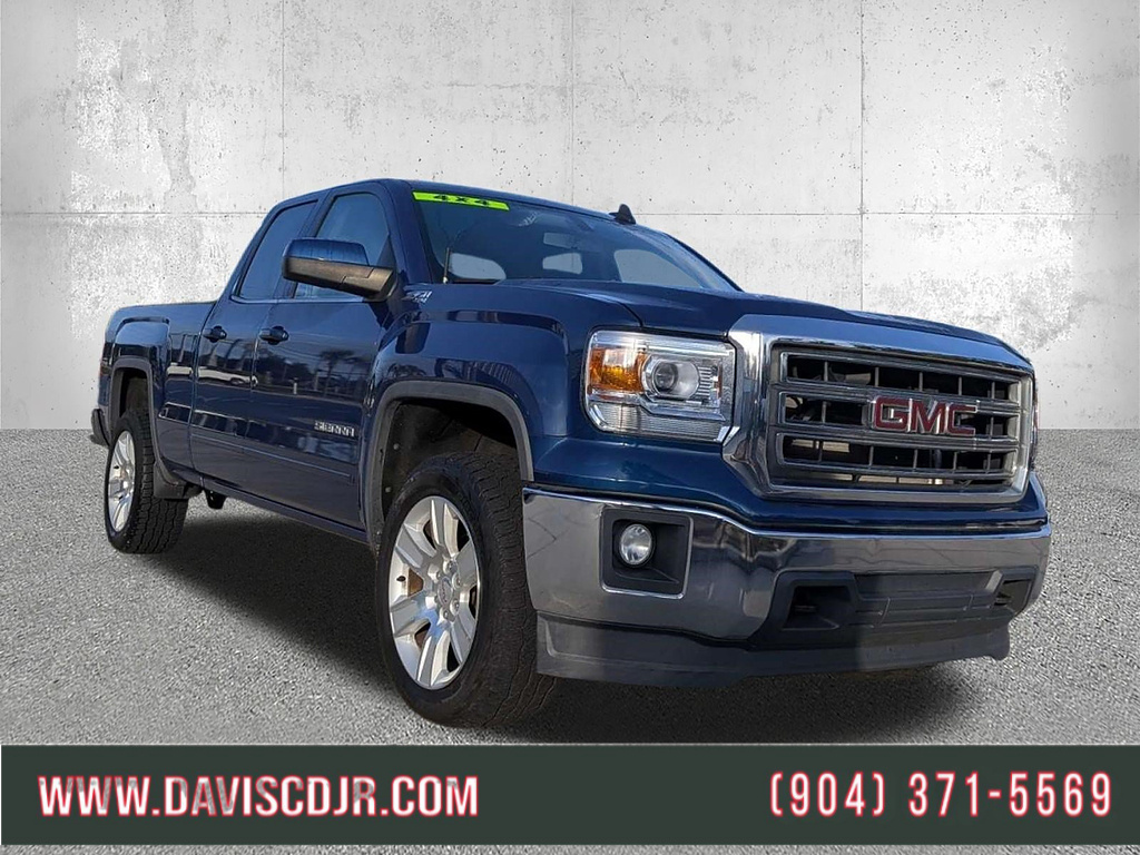 Stone Blue Metallic 2015 GMC Sierra 1500 Pickup Truck Four-Wheel Drive 6-Speed Automatic Overdrive