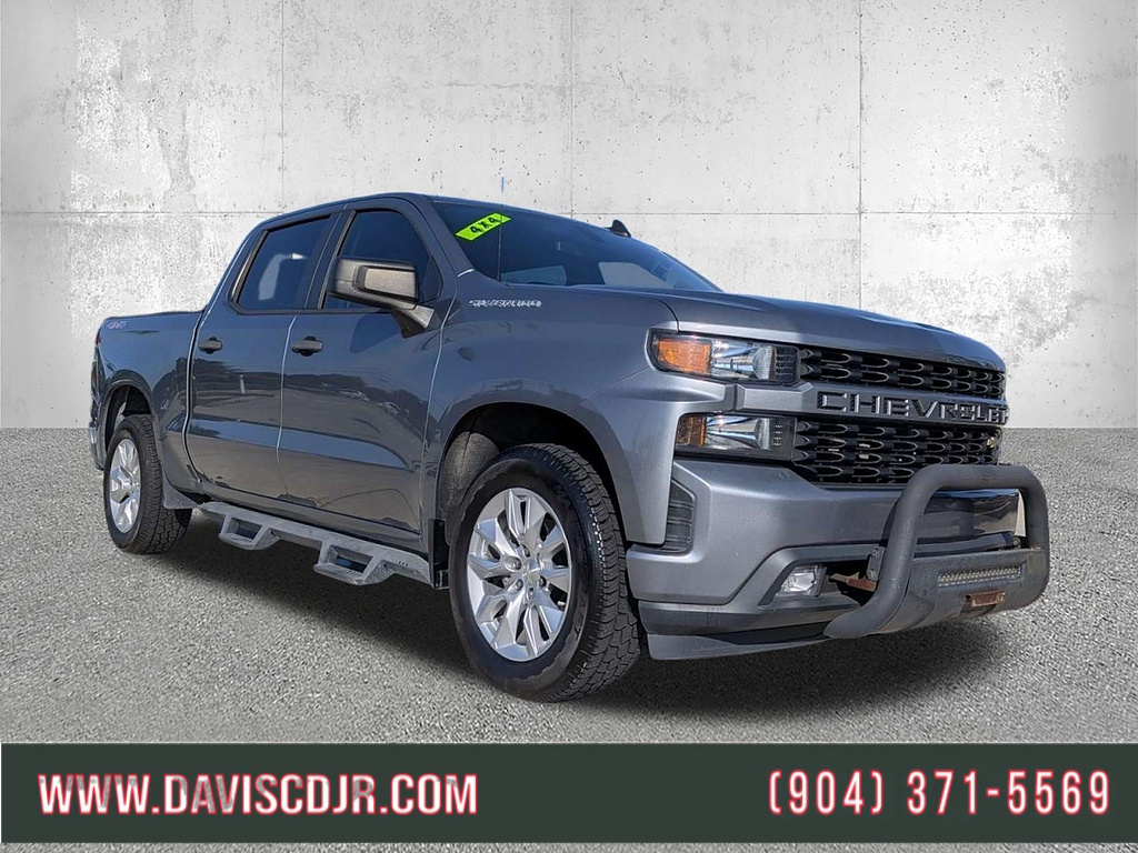 Gray (Satin Steel Metallic) 2019 Chevrolet Silverado 1500 Pickup Truck Four-Wheel Drive 6-Speed Automatic Overdrive