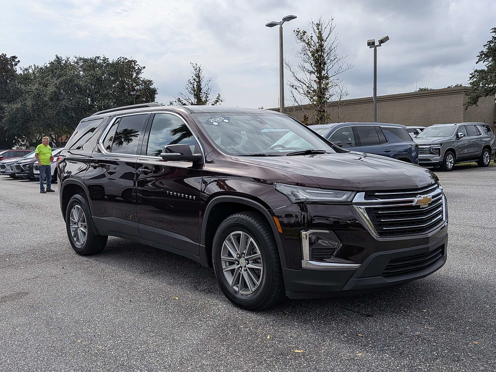 Black Cherry Metallic 2023 Chevrolet Traverse SUV / Crossover Four-Wheel Drive 9-Speed Automatic