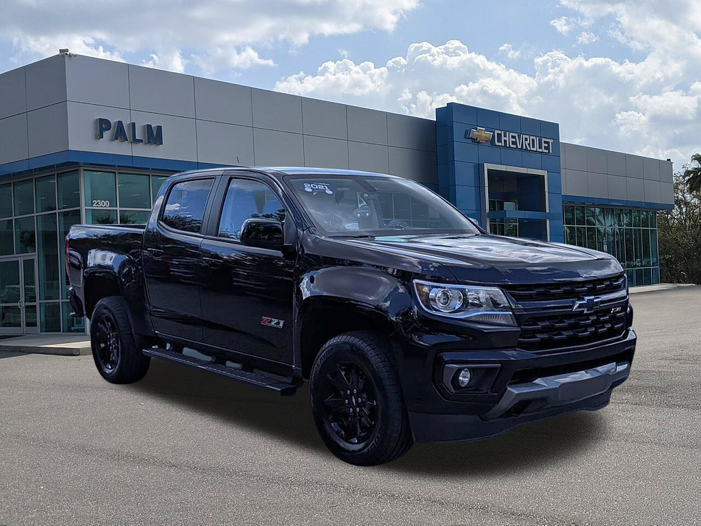 Black 2021 Chevrolet Colorado Pickup Truck Four-Wheel Drive 8-Speed Automatic