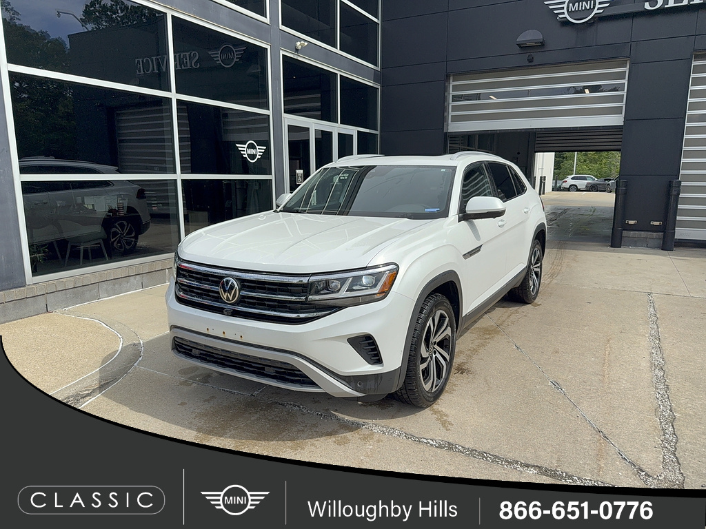 Pure White 2021 Volkswagen Atlas Cross Sport SUV / Crossover All-Wheel Drive 8-Speed Automatic