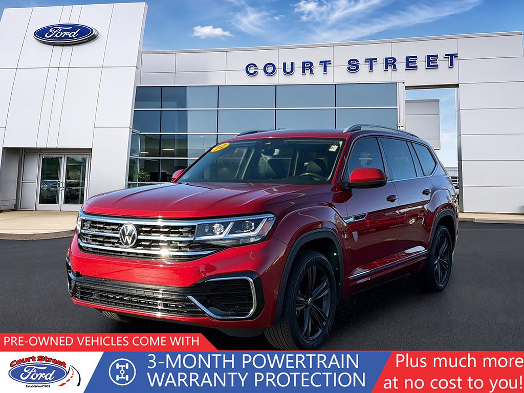 Aurora Red Metallic 2022 Volkswagen Atlas SUV / Crossover All-Wheel Drive Automatic