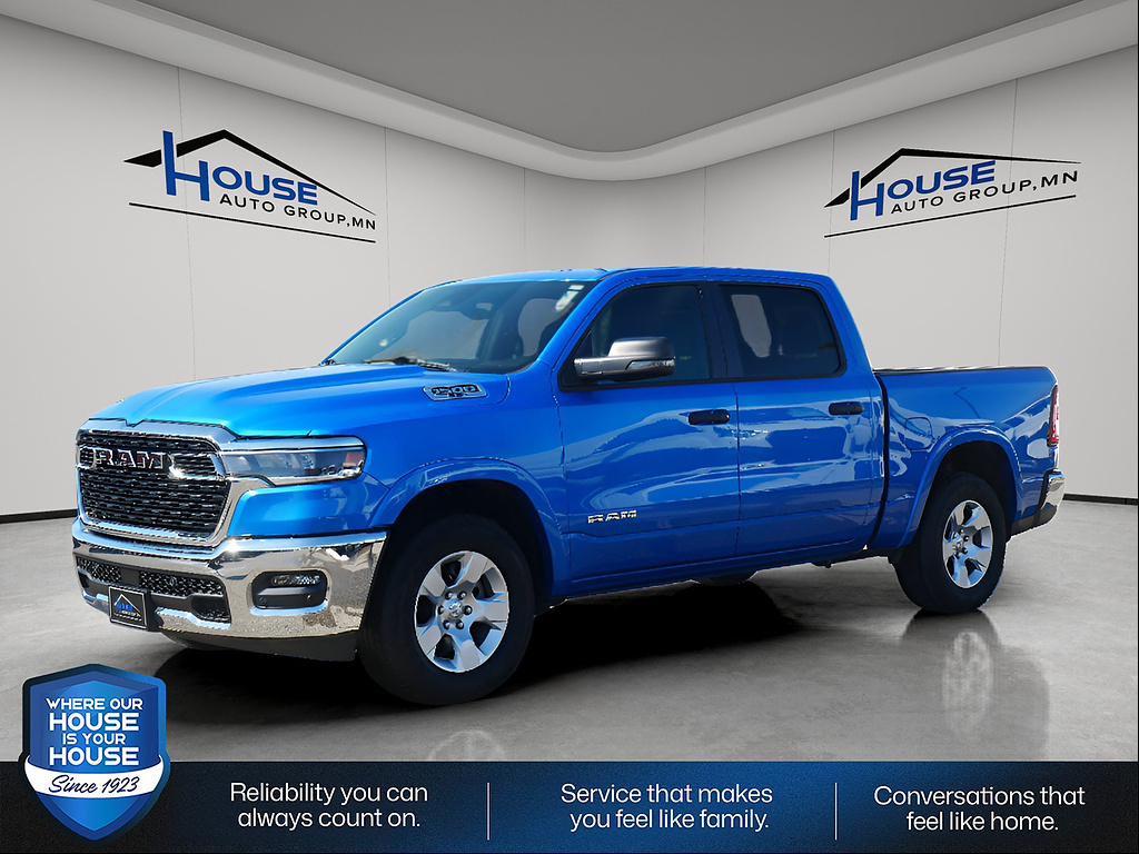 Hydro Blue Pearl Coat 2025 RAM 1500 Pickup Truck Four-Wheel Drive 8-Speed Automatic