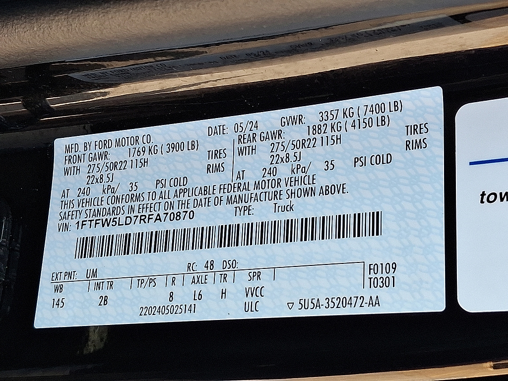 2024 Ford F-150 Lariat Agate Black at Woltz & Wind Ford