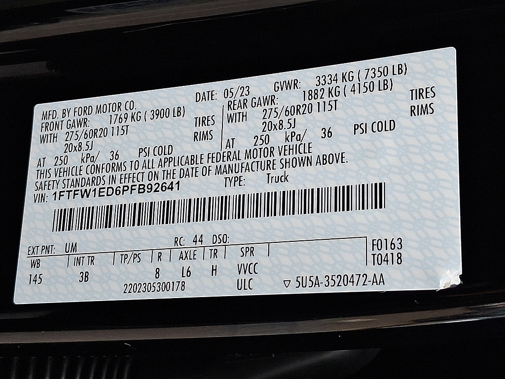 2023 Ford F-150 Platinum Agate Black at Washington Ford