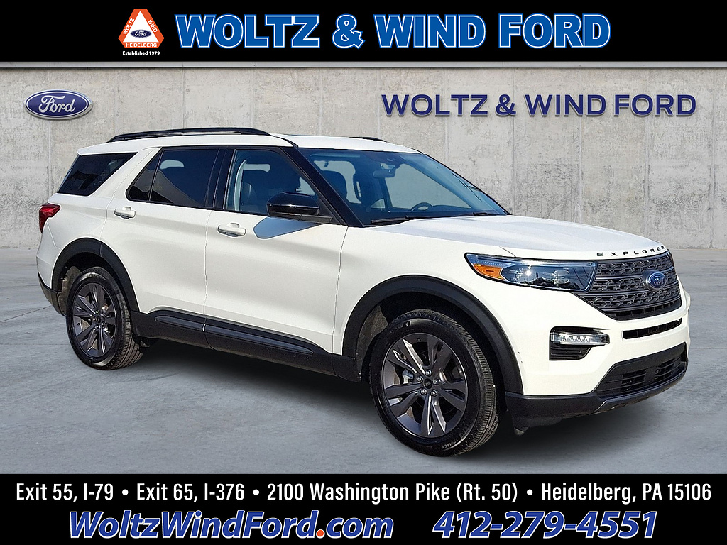 2024 Ford Explorer XLT Star White Metallic Tri-Coat at Washington Ford