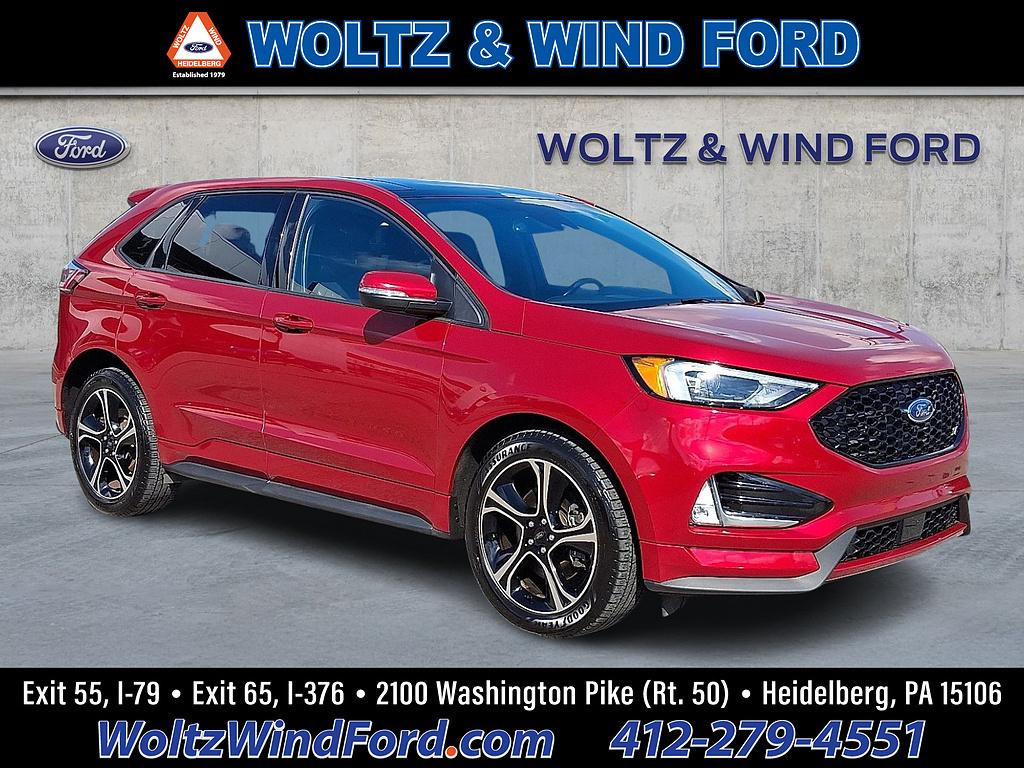 2020 Ford Edge ST Rapid Red Metallic Tinted Clearcoat at Lake View Ford