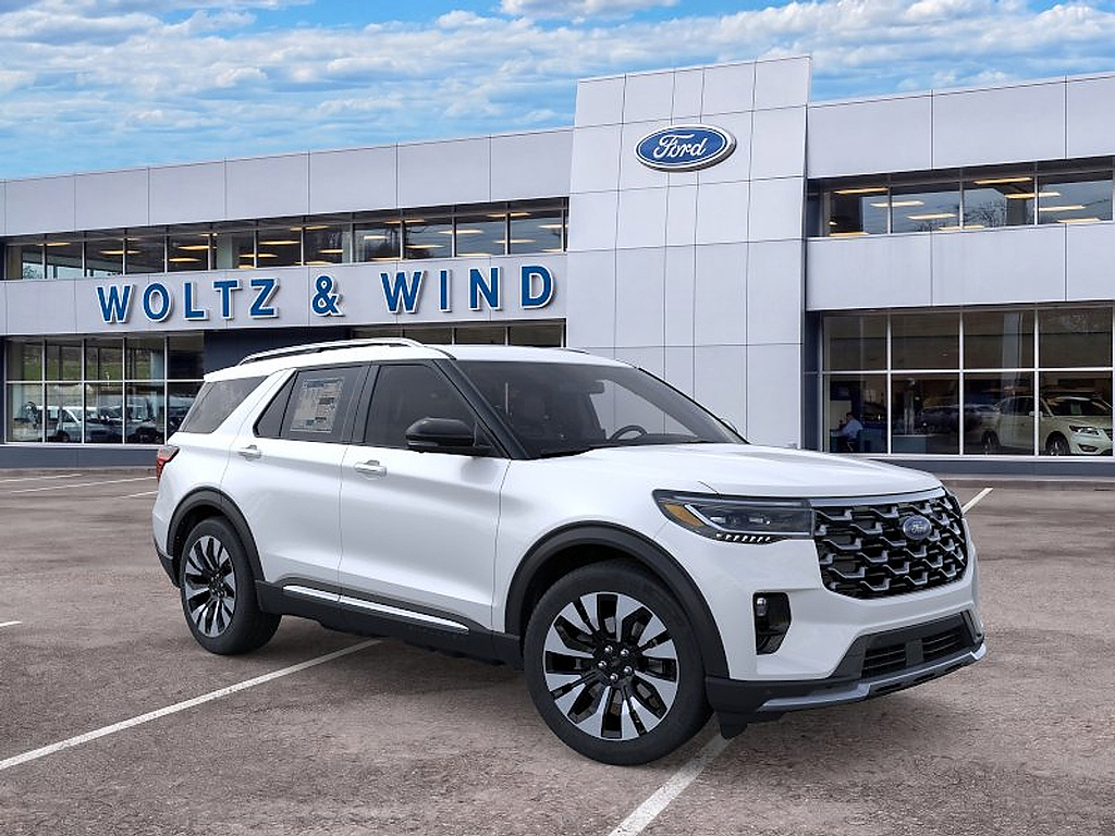2026 Ford Explorer Platinum Star White Metallic Tri-Coat at Altoona Honda