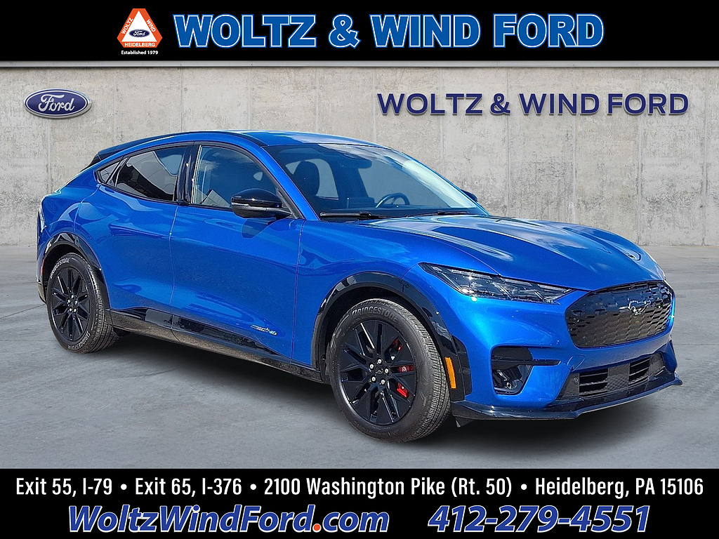 2025 Ford Mustang Mach-E Premium Velocity Blue at Woltz & Wind Ford