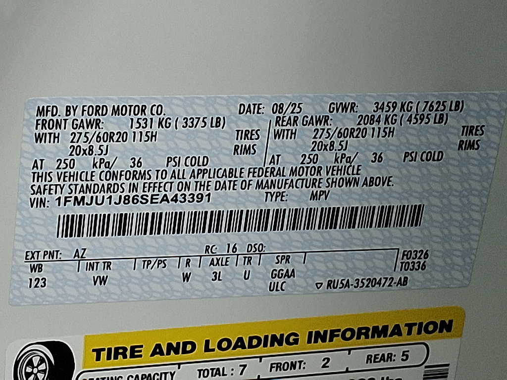 2025 Ford Expedition Active Star White Metallic Tri-Coat at Lake View Ford