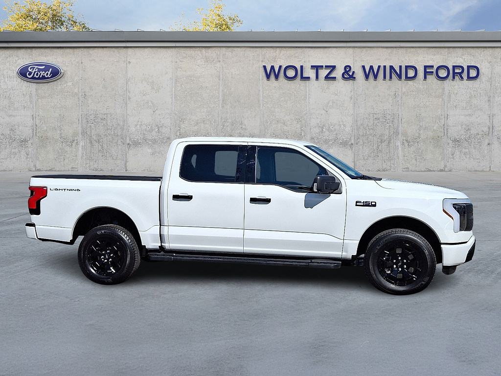 2025 Ford F-150 Lightning XLT WHITE at Woltz & Wind Ford