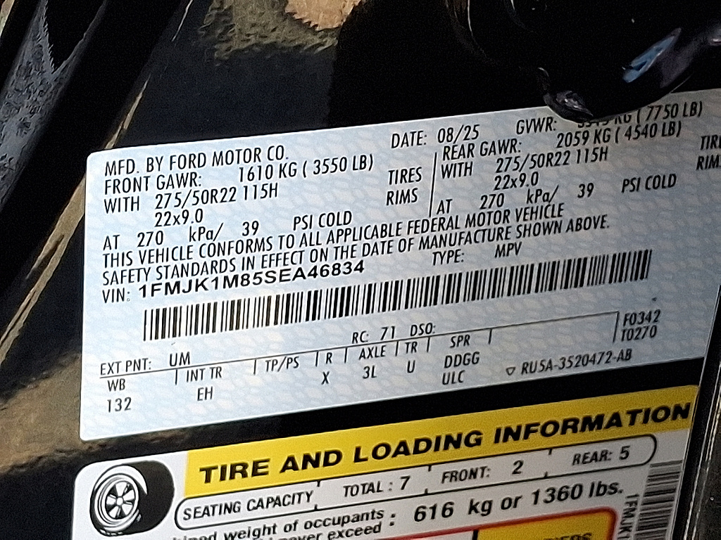 2025 Ford Expedition Max Platinum Agate Black at Lake View Ford