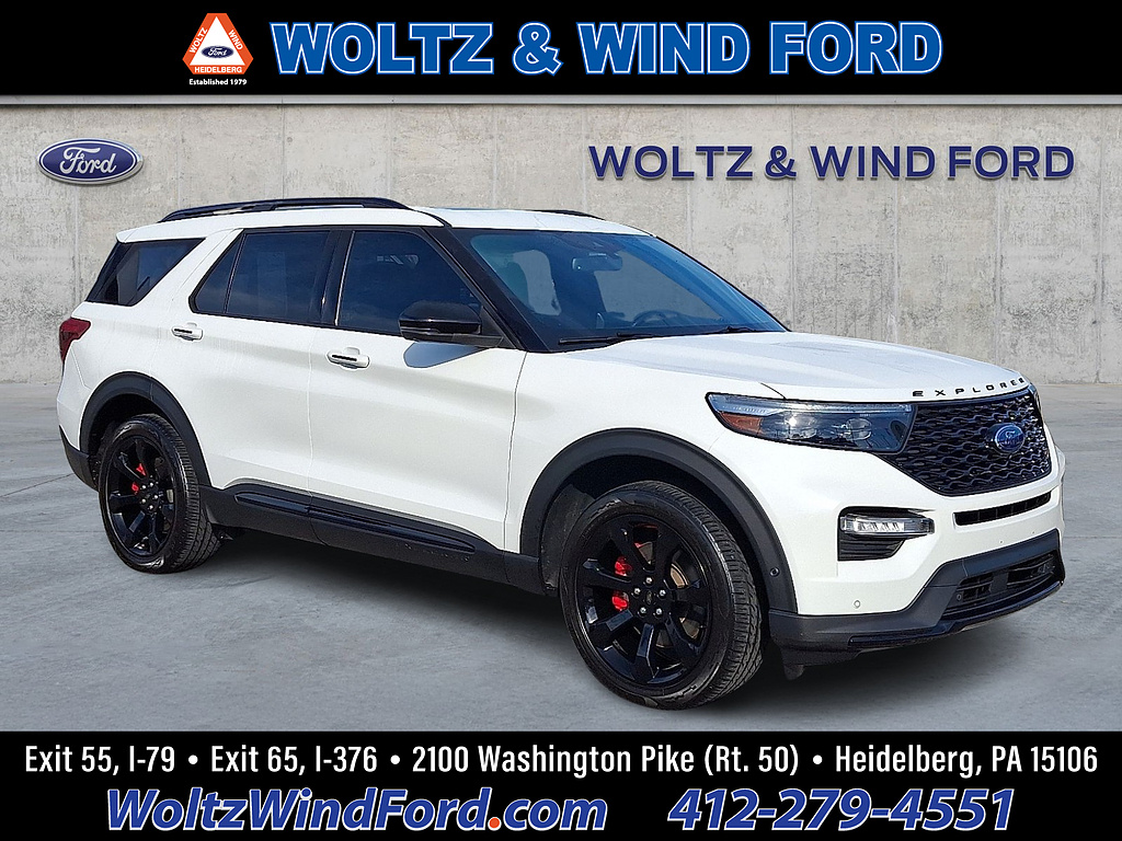 2020 Ford Explorer ST Star White Metallic Tri-Coat at Nick Chevrolet
