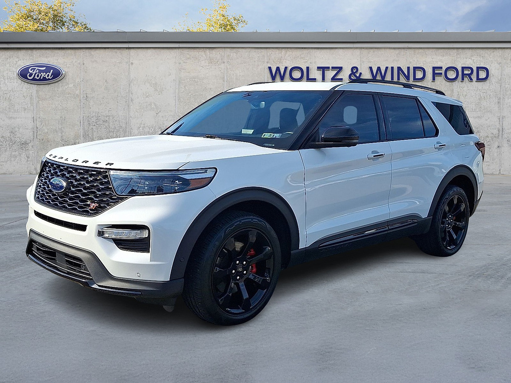 2020 Ford Explorer ST Star White Metallic Tri-Coat at Nick Chevrolet