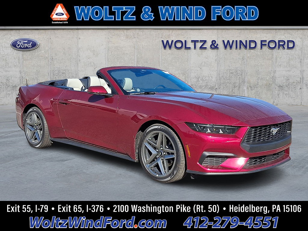 2026 Ford Mustang EcoBoost Premium RED at Woltz & Wind Ford