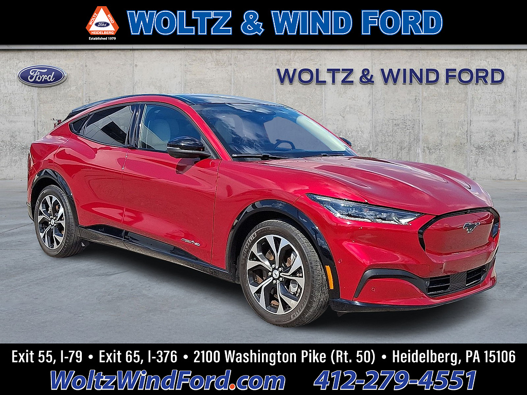 2023 Ford Mustang Mach-E Premium Rapid Red Metallic Tinted Clearcoat at Woltz & Wind Ford