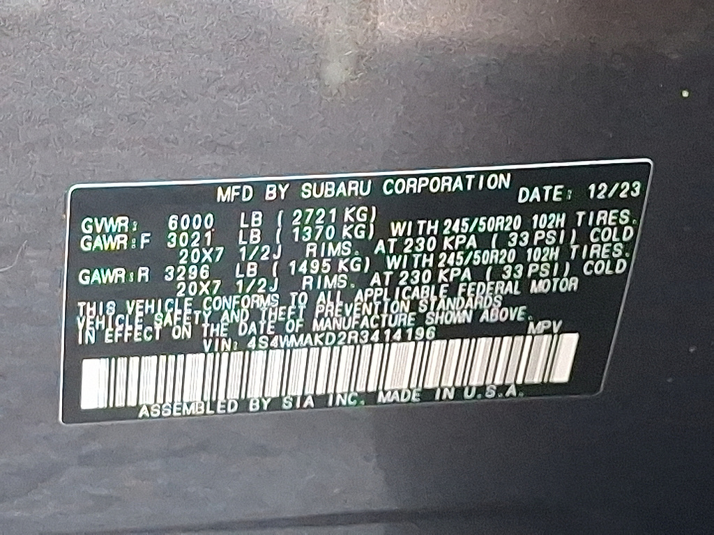 2024 Subaru Ascent Onyx Edition Limited Magnetite Gray Metallic at Diehl Automotive
