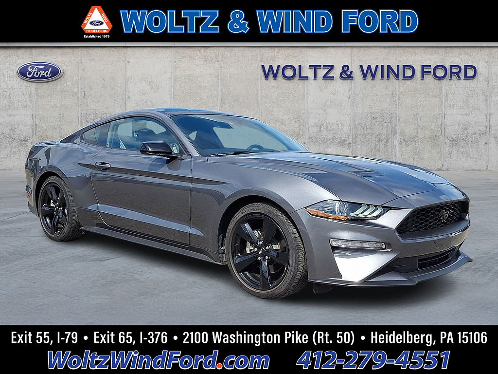 2021 Ford Mustang EcoBoost Carbonized Grey at Woltz & Wind Ford