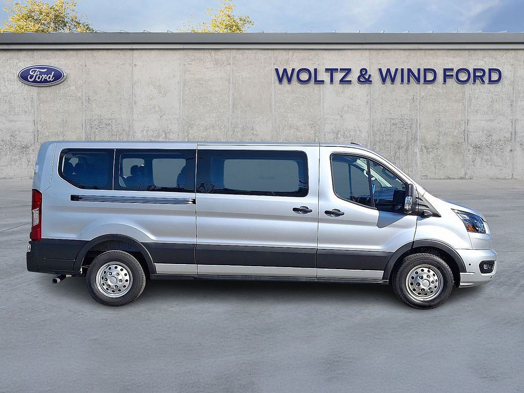 2026 Ford Transit Passenger Wagon 350 XLT Ingot Silver at Woltz & Wind Ford