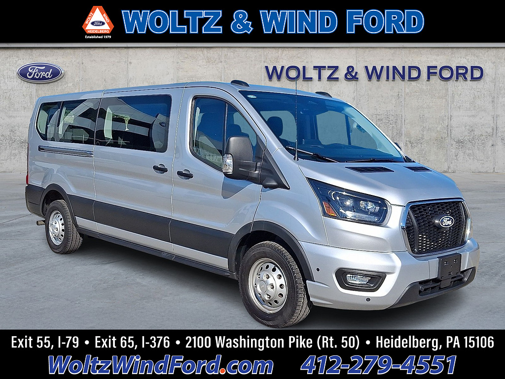 2026 Ford Transit Passenger Wagon 350 XLT Ingot Silver at Woltz & Wind Ford