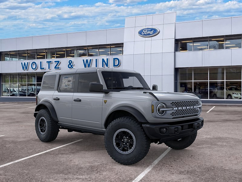 2026 Ford Bronco Badlands Avalanche Gray at Woltz & Wind Ford