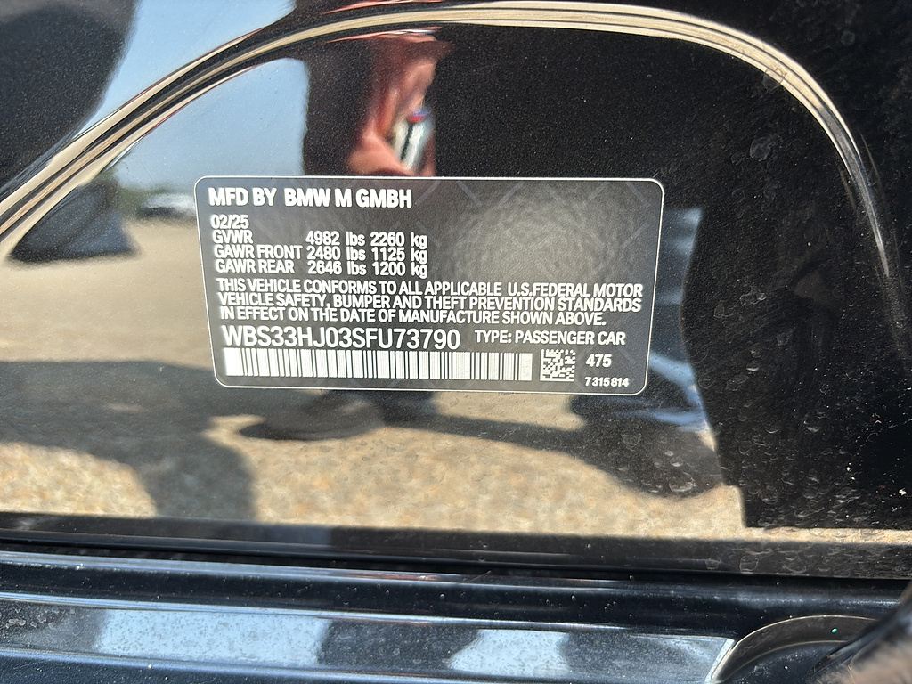 2025 BMW M3 Competition xDrive Black Sapphire Metallic at Washington Ford