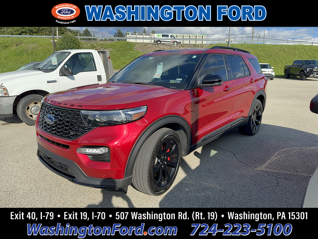 2023 Ford Explorer ST Rapid Red Metallic Tinted Clearcoat at Woltz & Wind Ford
