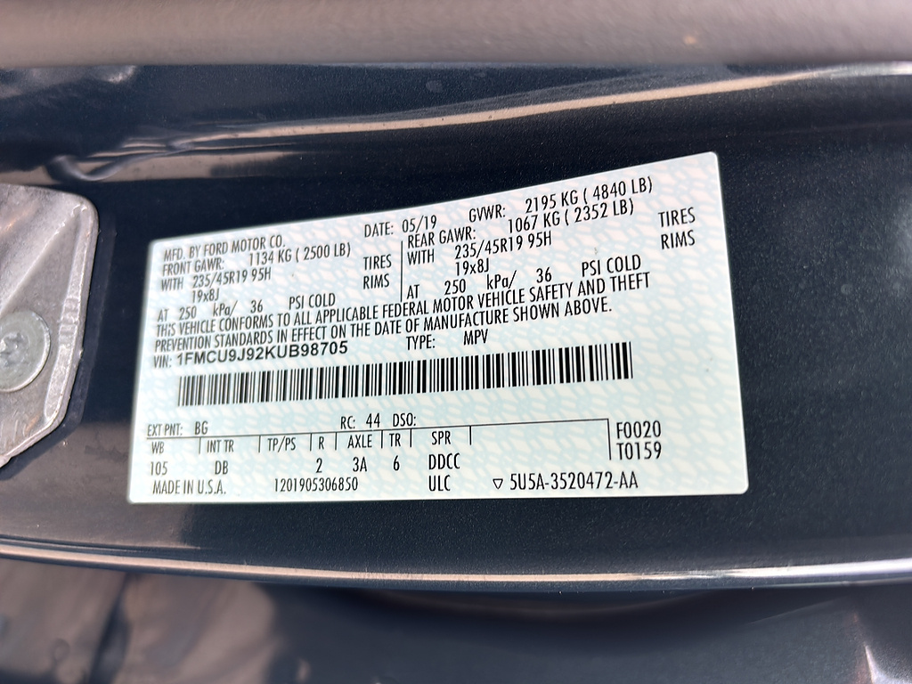 2019 Ford Escape Titanium Baltic Sea Green at Altoona Honda