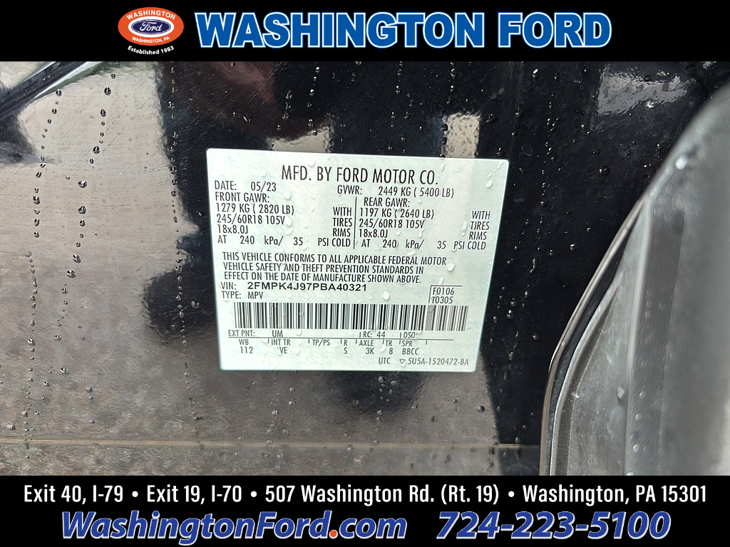 2023 Ford Edge SEL Agate Black at Woltz & Wind Ford