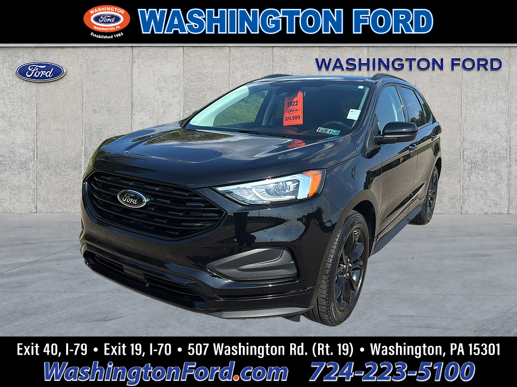 2022 Ford Edge SE Agate Black at Washington Ford